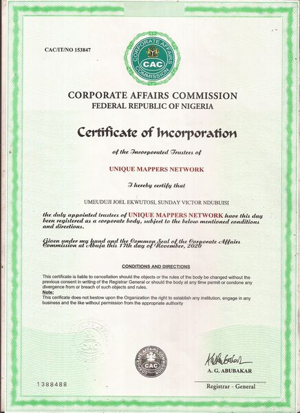 File:UniqueMappersNetworkCAC - Certificate of Incorporation.jpeg